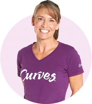 Curves Coach in Purple Circle