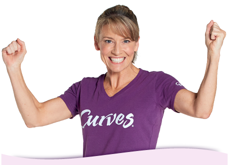 Curves Coach Holding Raised Fists