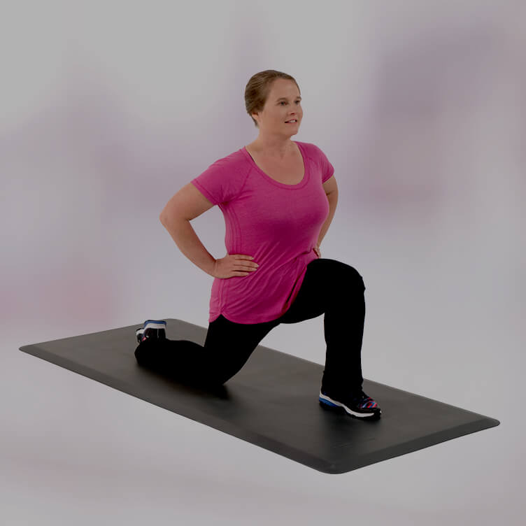 Woman doing a low lunge