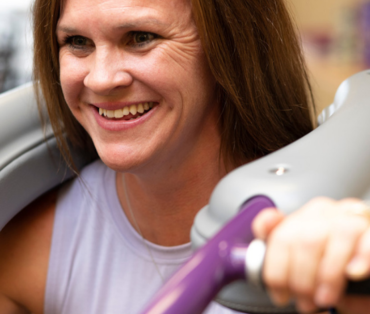 Curves member using exercise equipment