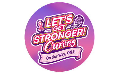 Circular graphic featuring the promotional slogan 